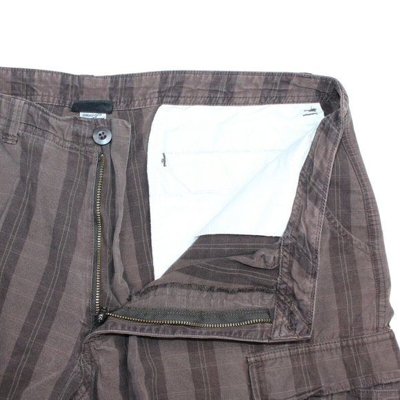 Patagonia Mens 40 Brown Striped Cargo Golf Walking Easy Care Sport Shorts - Picture 8 of 8